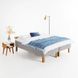 Ліжко дерев'яне PURPLE Хюґе 80х200 см, натуральна деревина вільха, тканина Шотландія Нова 16В (колір сірий) 31501011210-1680200 фото 2
