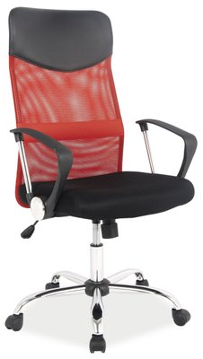 Кресло поворотное Q-025 красное/черное 43-OBRQ025CC фото