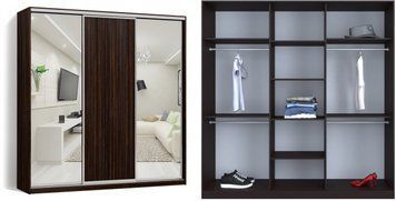 Шафа-купе трьодверна Дзеркало/ДСП/Дзеркало Класiк 4 6072020-199-5 фото