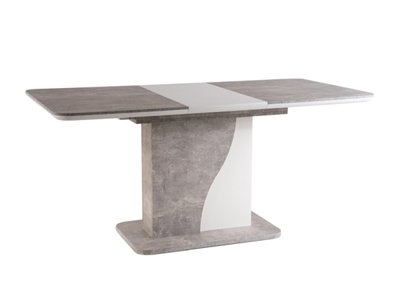 Стол SYRIUSZ 120(160)X80 IN серый (эффект бетона)/белый мат 43-SYRIUSZSZBM120IN фото