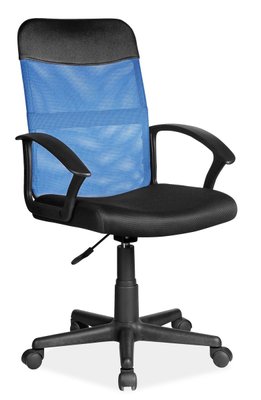 Крісло поворотне Q-702 блакитне / чорне 43-OBRQ702NC фото
