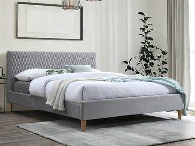 Ліжко AZURRO VELVET 160X200 колір світло-сірий/дуб BL.03 43-AZURROV160JSZD фото