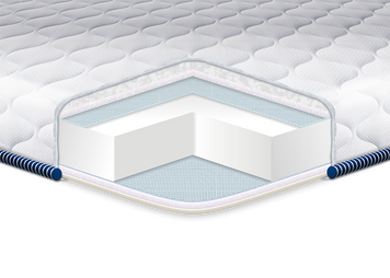 Тонкий матрац-топер Eurosleep Slim Super Strong Жакард 140х200 см 201911221-12 фото