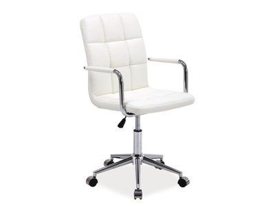 Крісло поворотне Q-022 біле 43-OBRQ022B фото