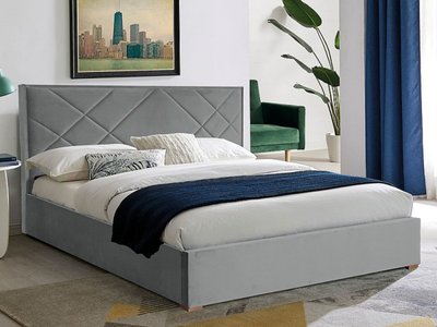 Ліжко MAGIA II VELVET 160x200 колір світло-сірий BL.03 43-MAGIAIIVJSZ фото