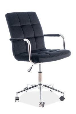Кресло поворотное Q-022 VELVET черное BL.19 43-OBRQ022VC фото