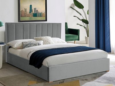 Ліжко MARANI II VELVET 160x200 колір світло-сірий BL.03 43-MARANIIIVJSZ фото