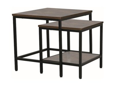 Журнальный столик WENDY B коричневый рустикальный/черный (к-кт) 43-WENDYBBRC фото